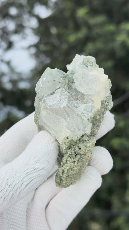 Hiamalayan clear quartz with chlorite inclusion
